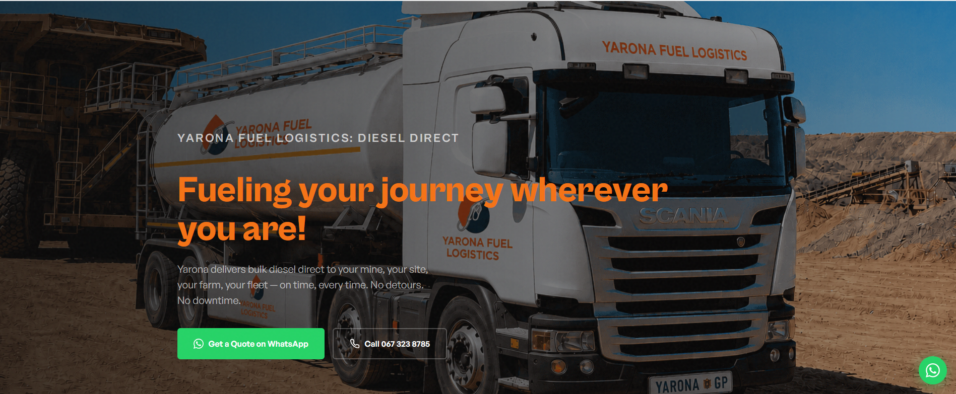 Yarona Fuel Logistics website screenshot